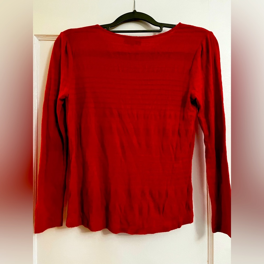 A.P.C. Red fine knit sweater, size, xs. Worn once